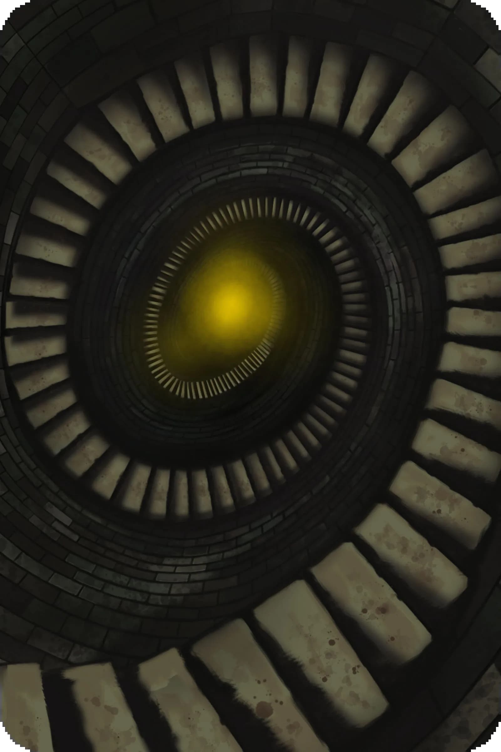 Spiral staircase entrance hovering